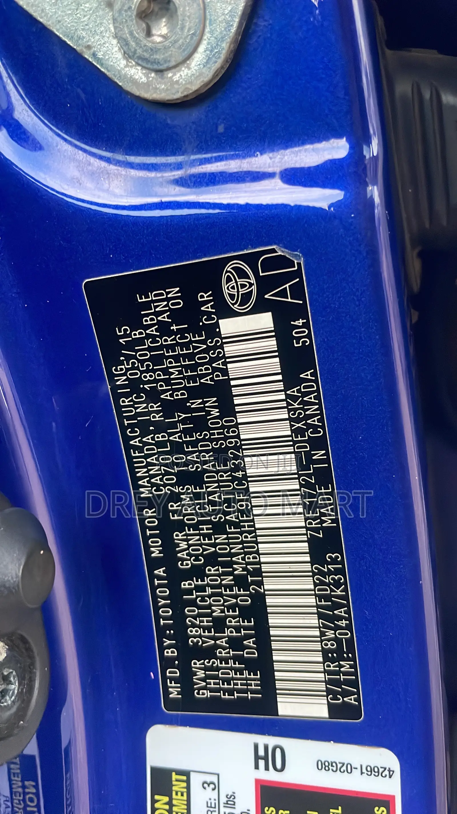 Toyota Corolla S Plus 4dr Sedan (1.8L 4cyl CVT) 2015 Blue