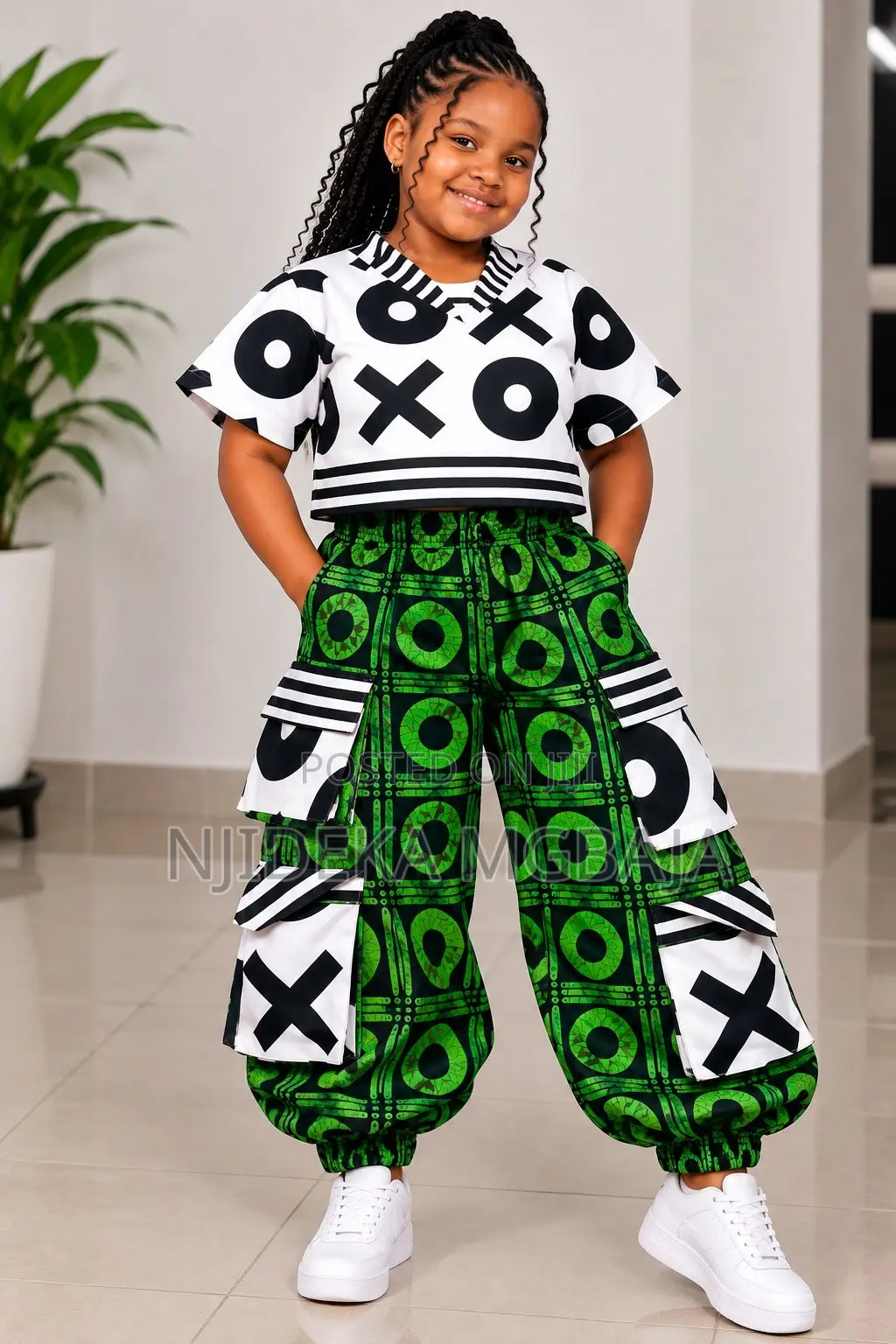 Mustard Yellow Girls’ Ankara Dress