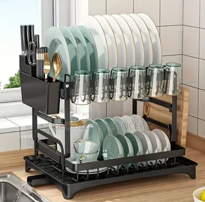 Quality Black Stainless Steel, Plate, Spoon, Cup, Knife, Dish Racks