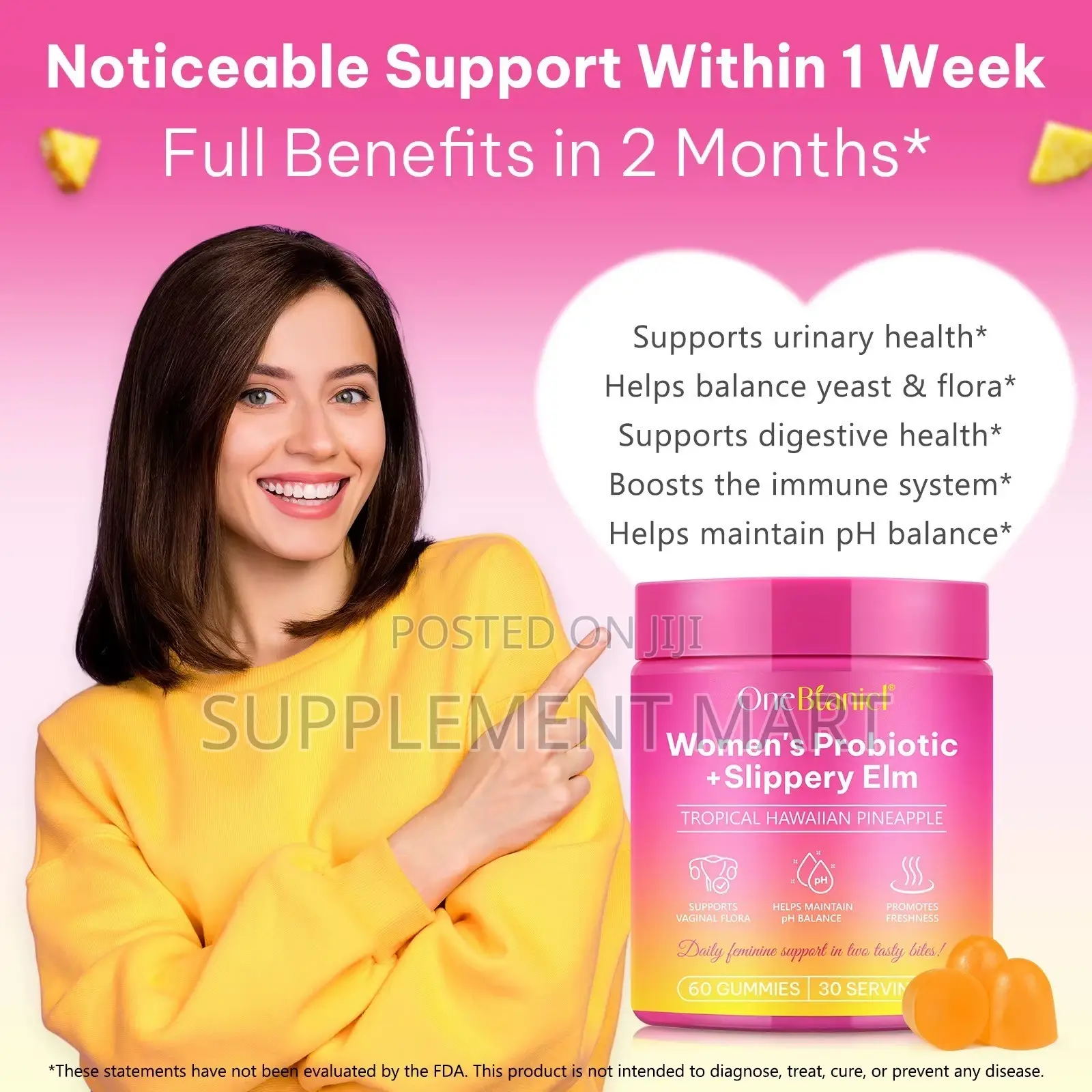 Women’s Probiotic + Slippery Elm TROPICAL HAWAIIAN PINEAPPLE