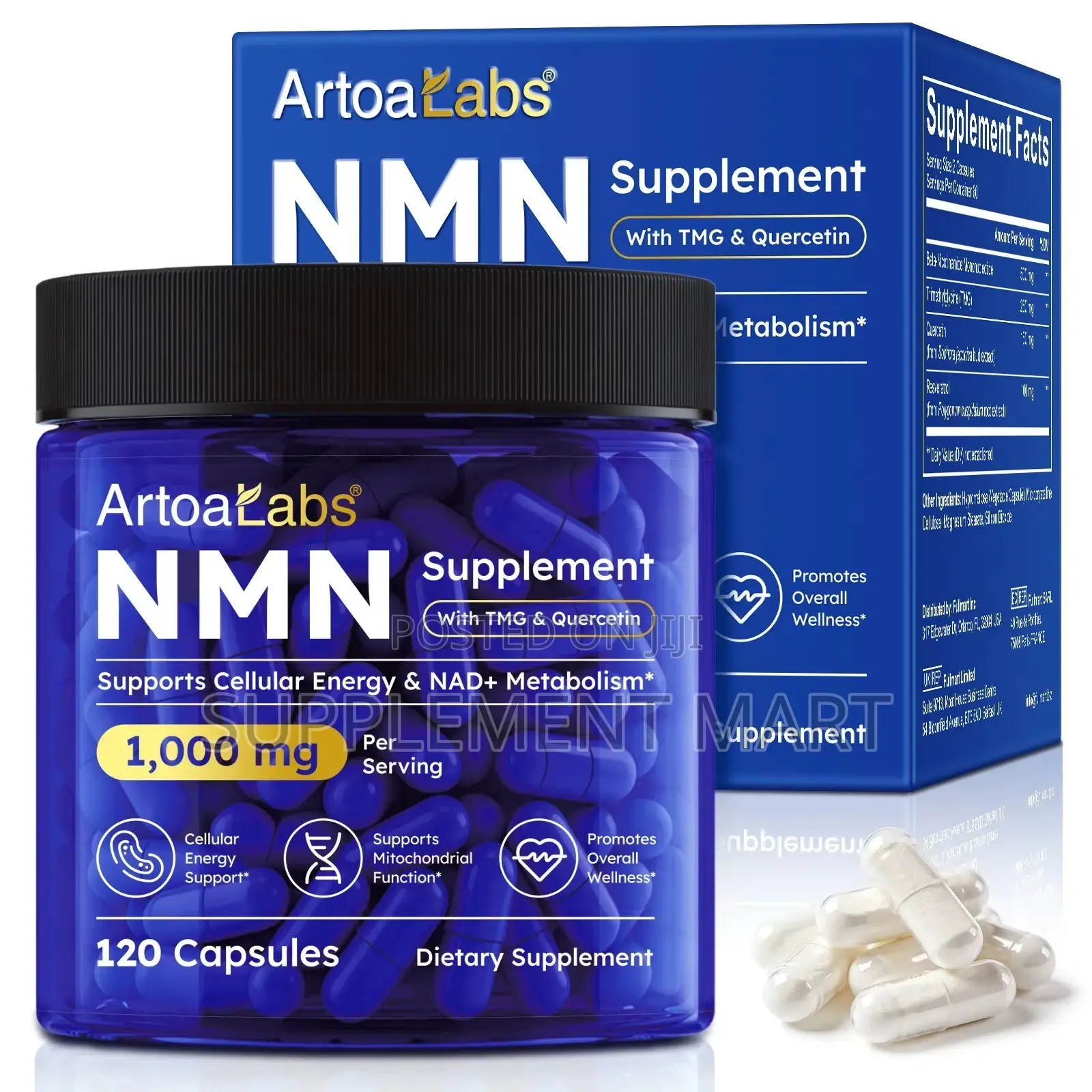 NMN Supplement With TMG & Quercetin X120 Capsules