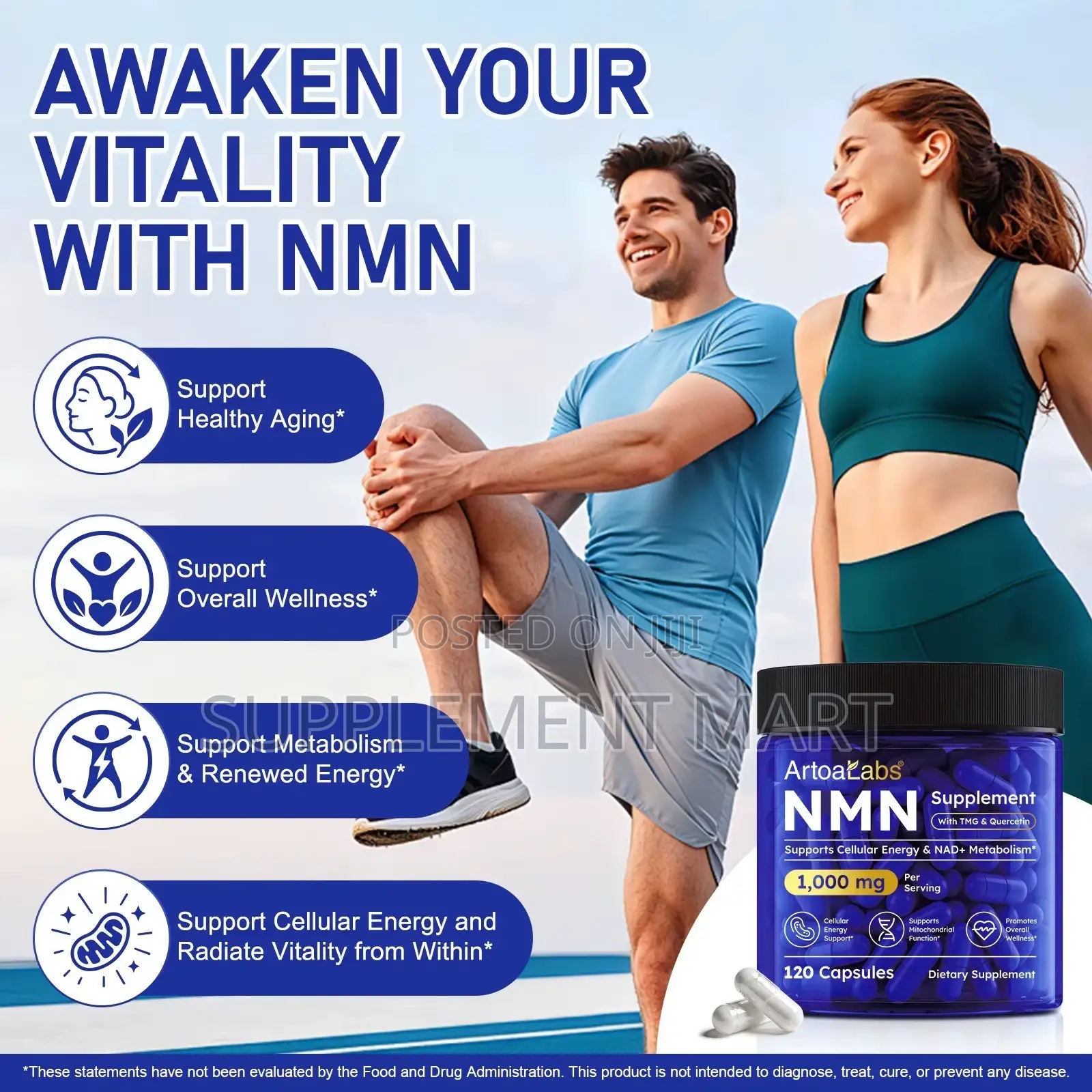 NMN Supplement With TMG & Quercetin X120 Capsules
