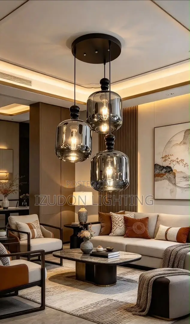 Luxury Smoked Glass Pendant Light