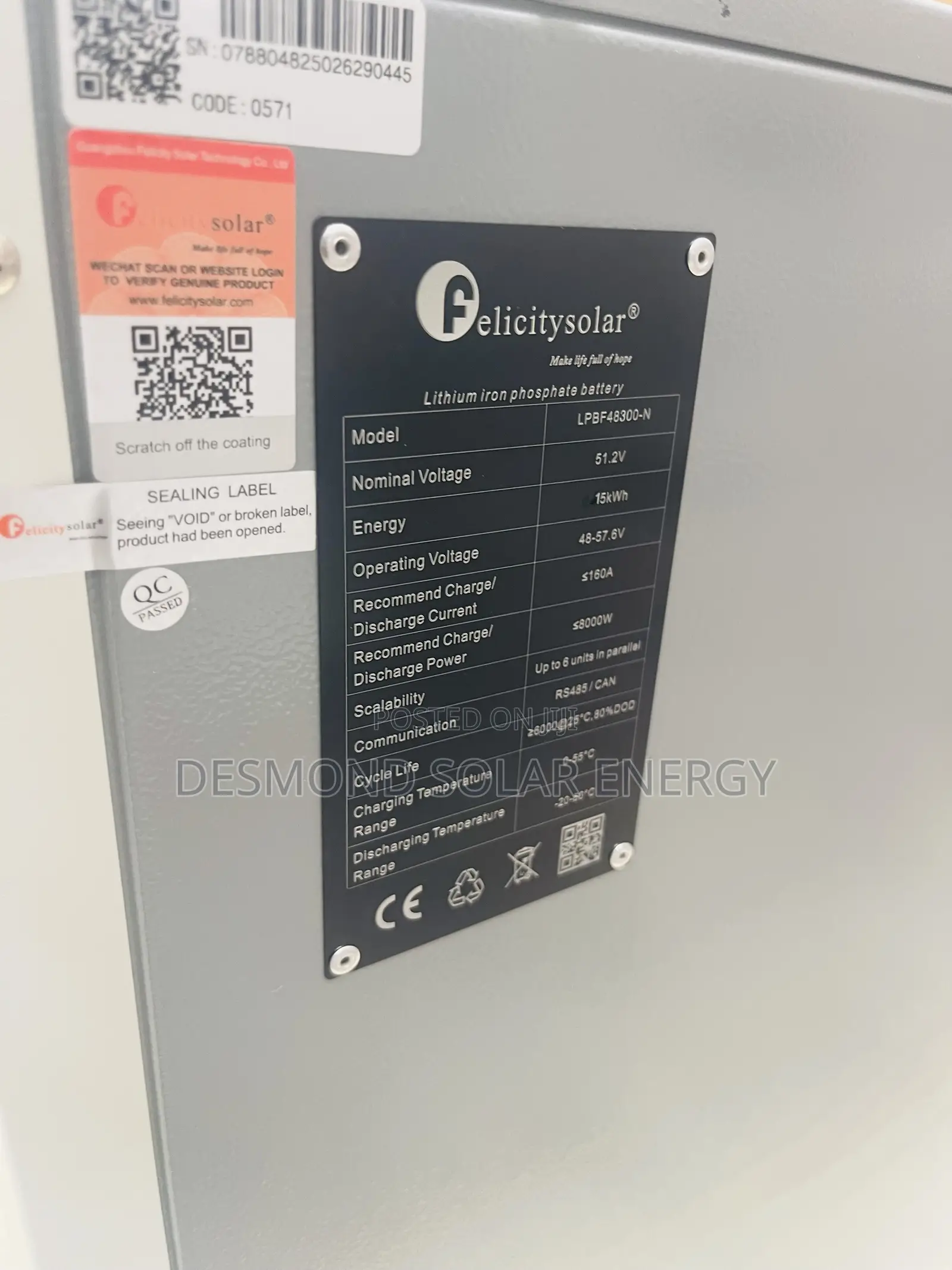 Felicity 15kwh 51.2v Lithium Ion Batteries Is Now in Good Price 
