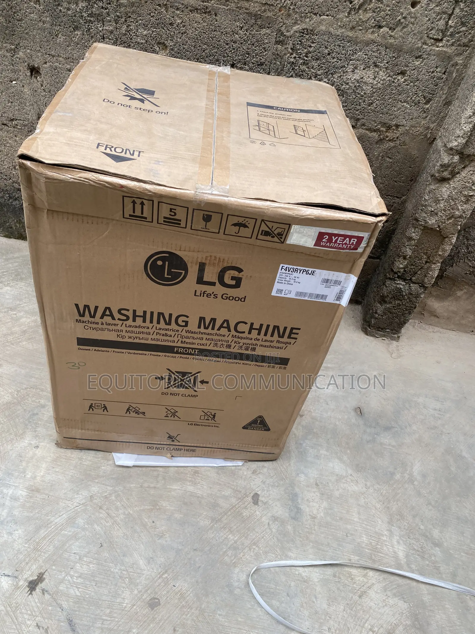 LG F4V3RYP6JE 10.5KG Large-Load Home Washing Machine