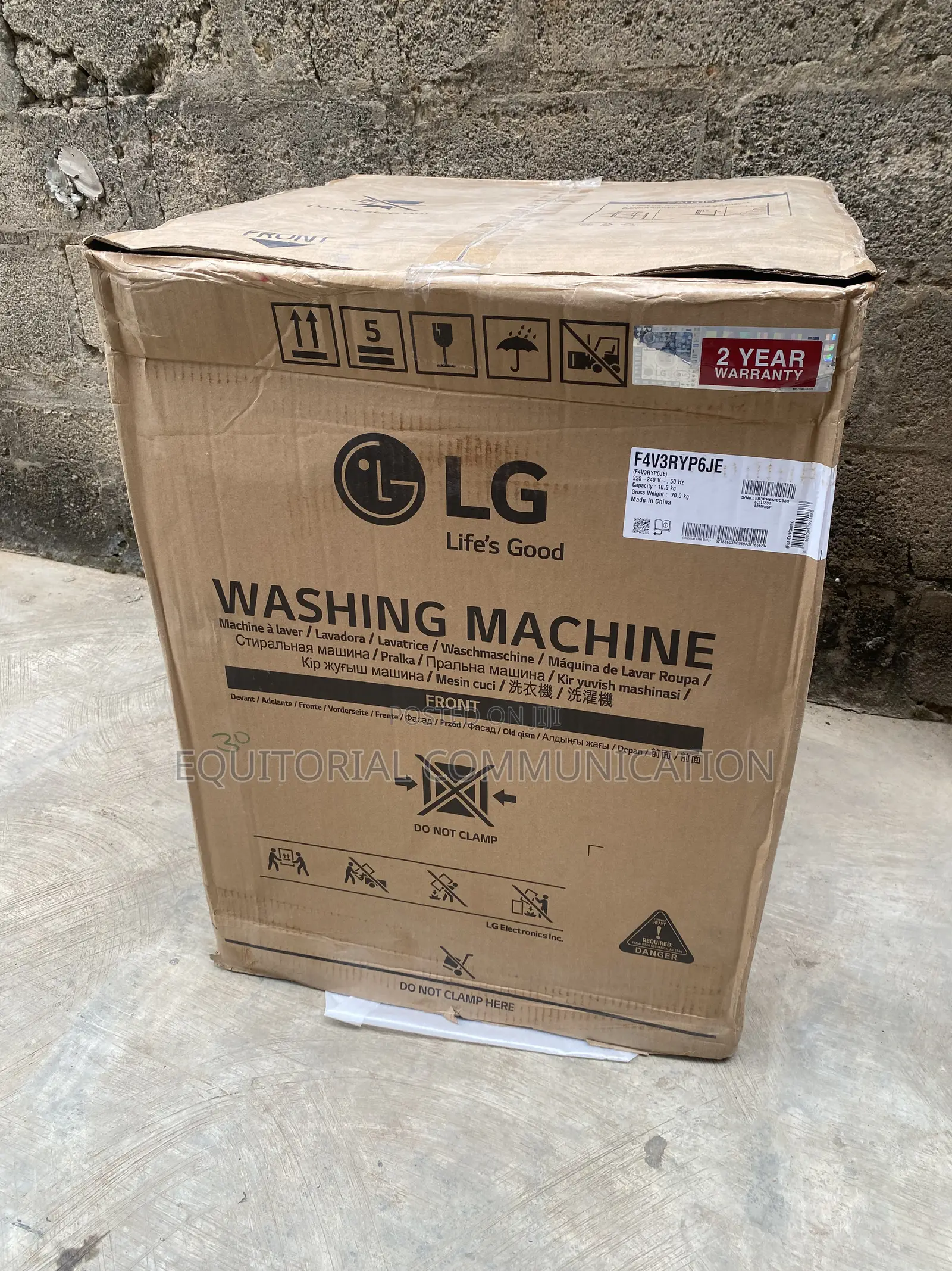 LG Front-Load Washing Appliance F4V3RYP6JE 10.5KG