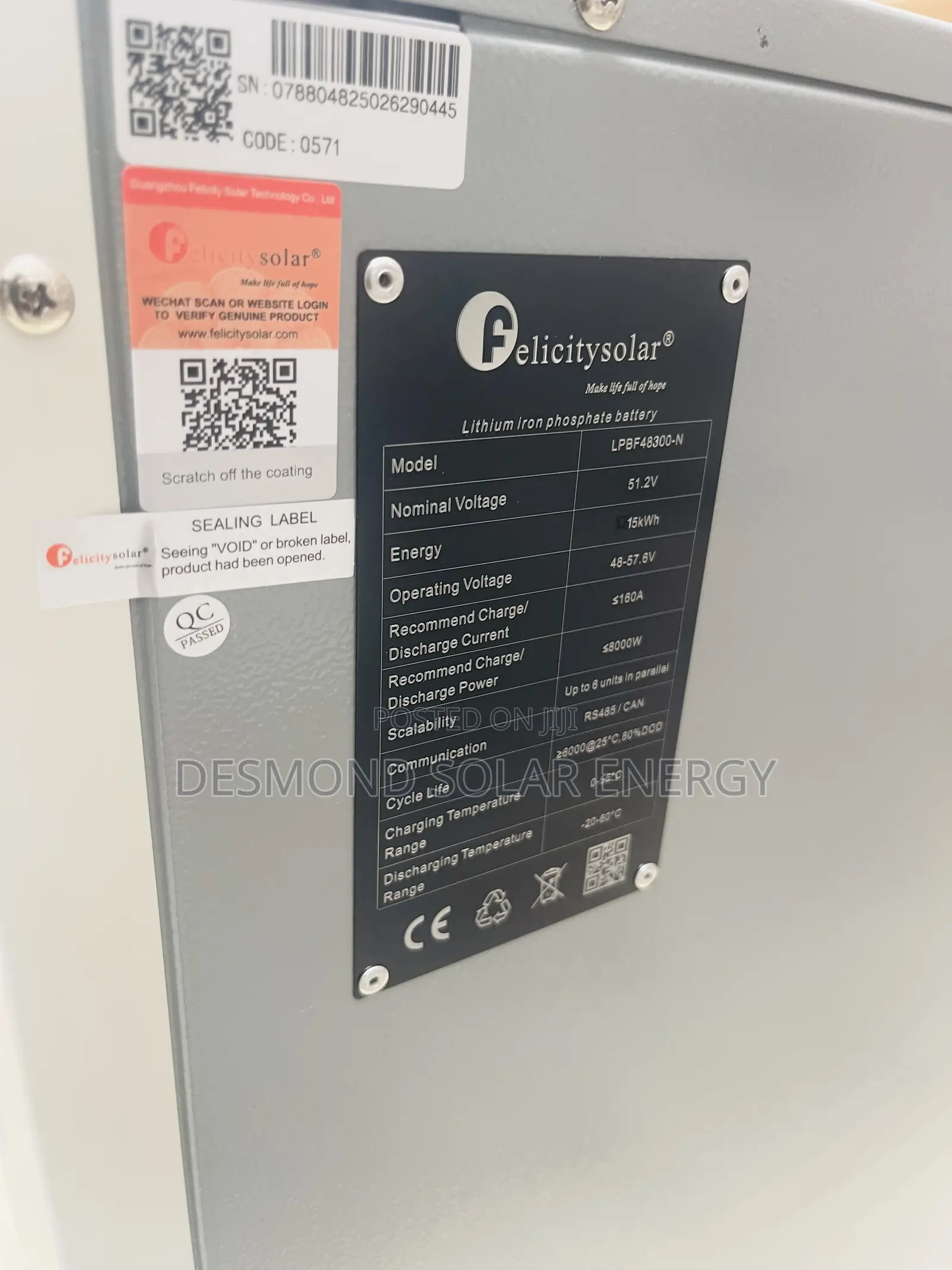 Felicity 15kwh 51.2v Lithium Ion Batteries Very Much Available Now
