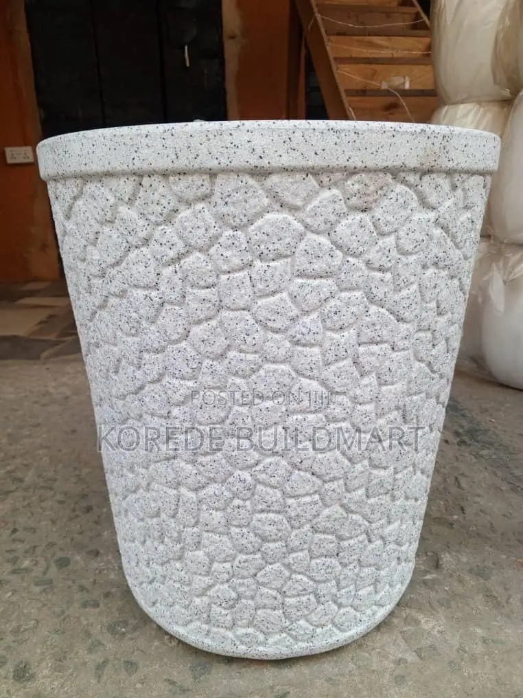 Stone Finish Concrete Flower Planter Pot