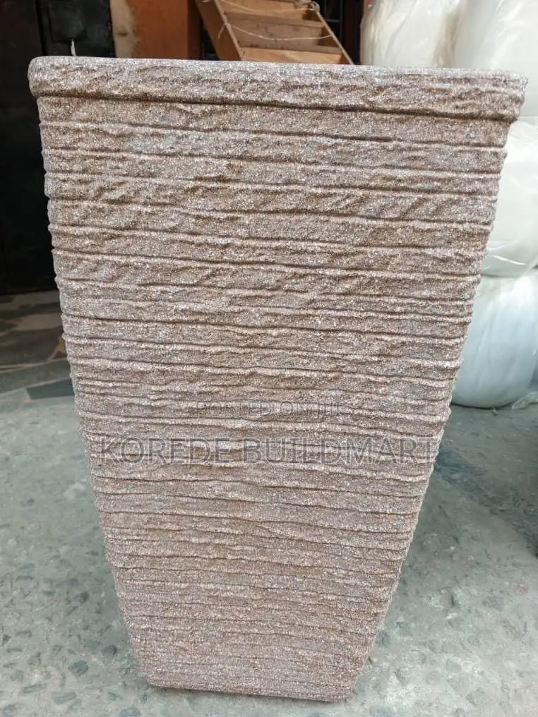 Stone Finish Concrete Flower Planter Pot