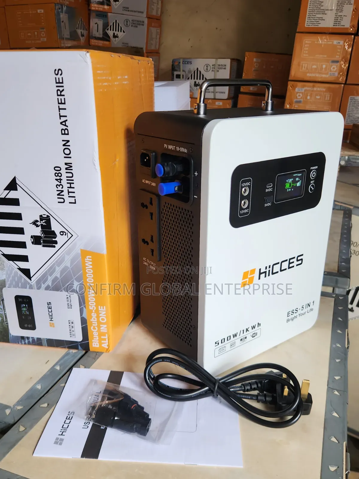 Powerful 1Kwh / 500w Hicces Solar Generator With 2 Solar Panel