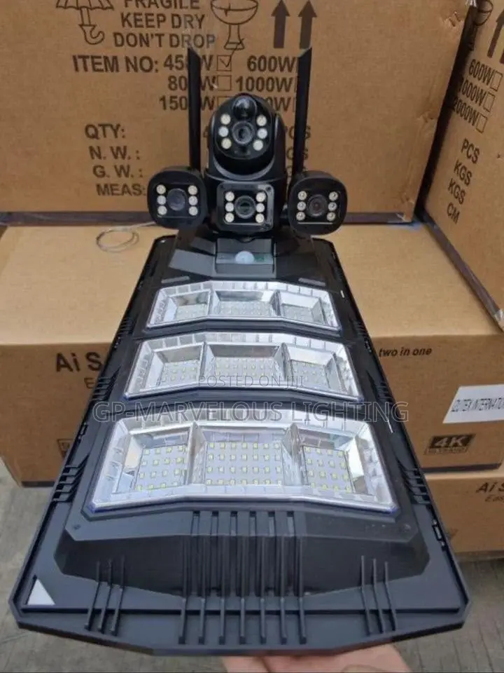 Powerful 600W Solar Street Light V380 Camera