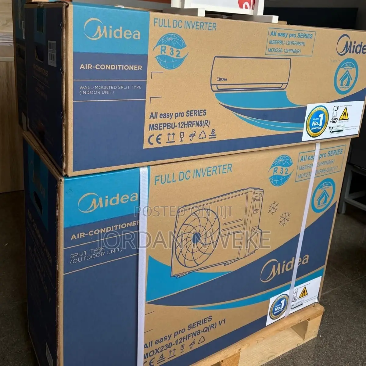 1.5hp Midea Inverter Air Conditioner Split Unit With Free Kits