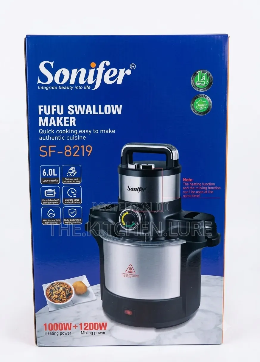 Sonifer 6L Electric Fufu & Swallow Maker Machine