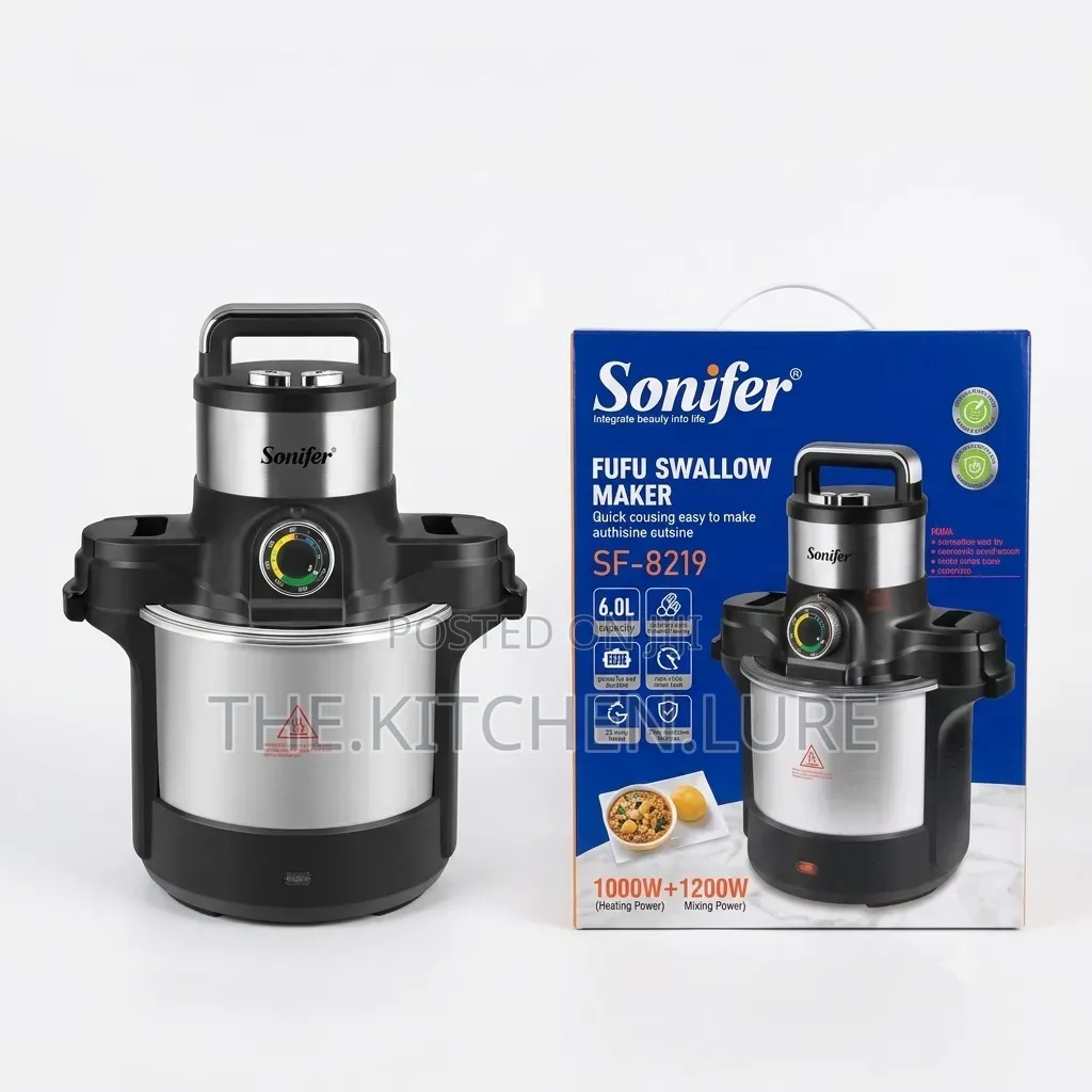 Sonifer 6L Electric Fufu & Swallow Maker Machine