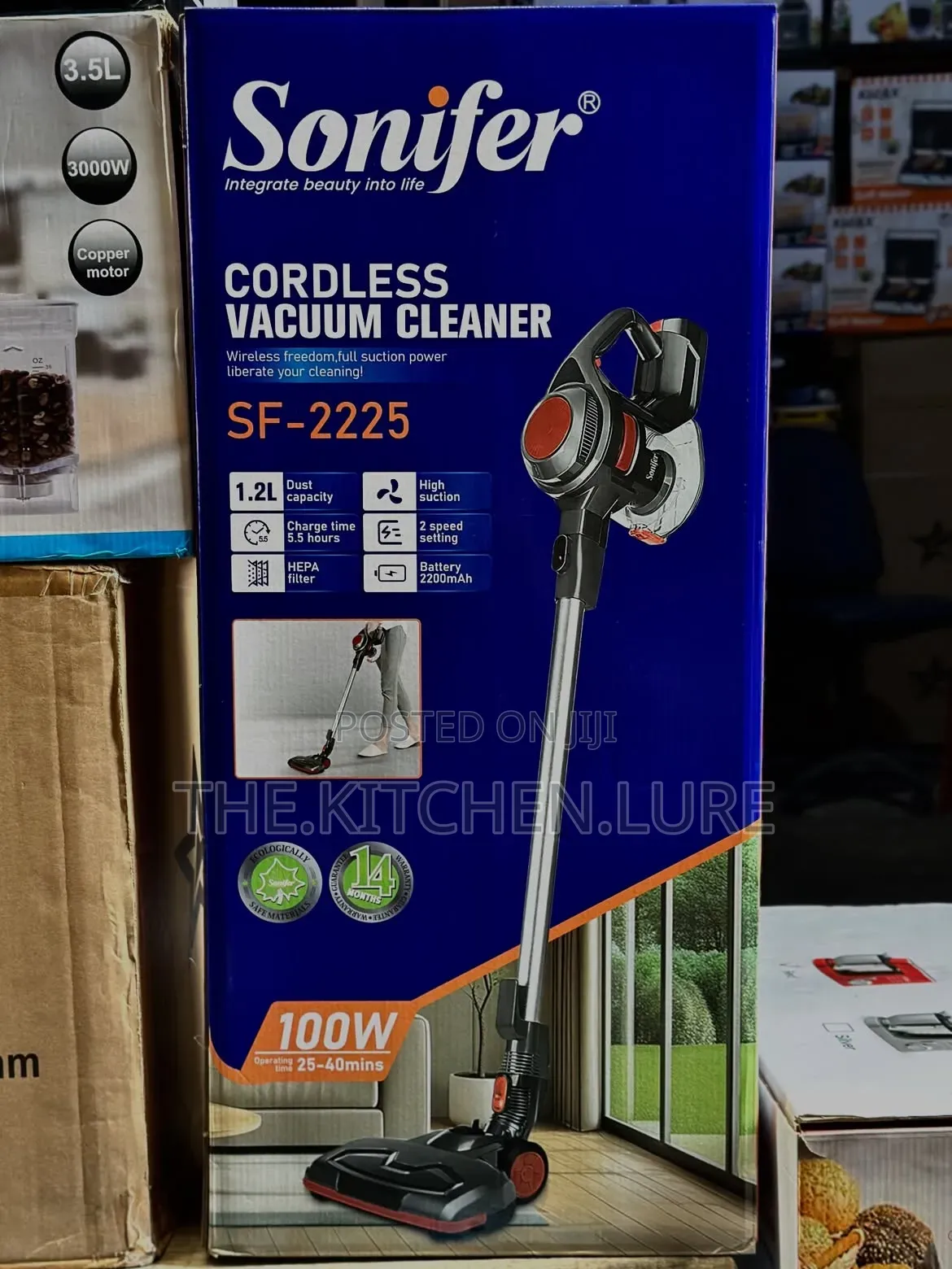 Sonifer Rechargeable Cordless Handheld Stick Vacuum Cleaner