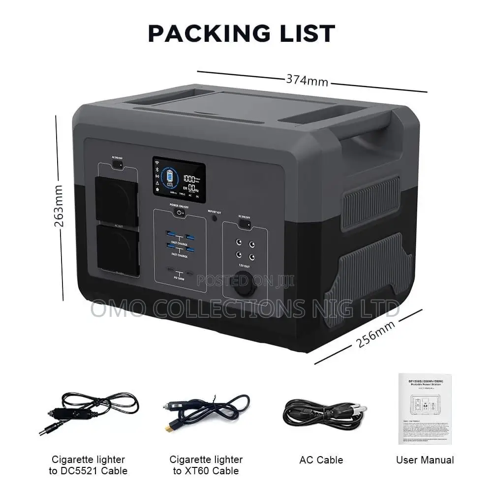 2400W Portable Battery Pack for Home Backup and Outdoor Use