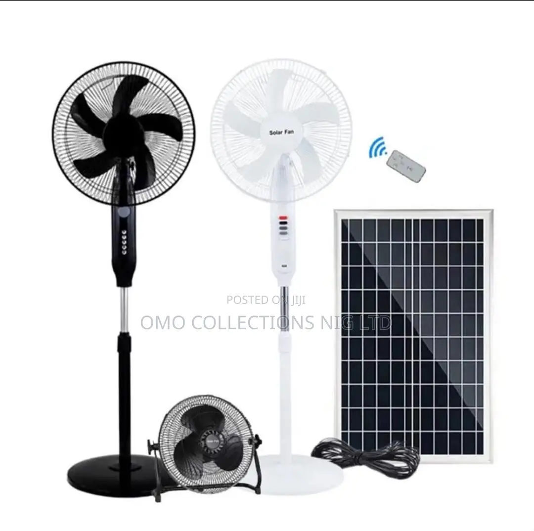 Solar Standing Fan With Rechargeable Battery for Home and Office