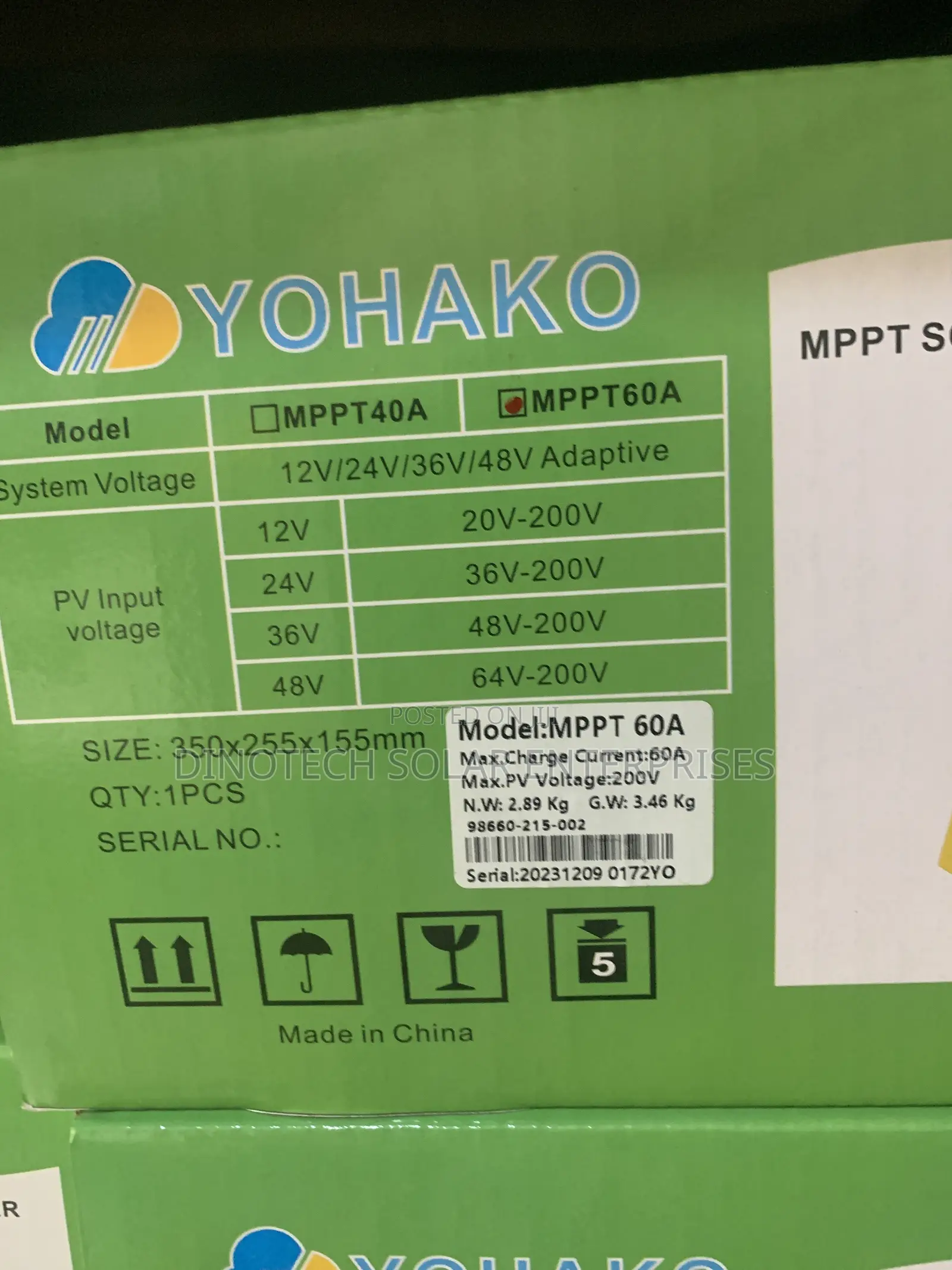 YOHAKO Solar 60ah 48v MPPT Charger Controller