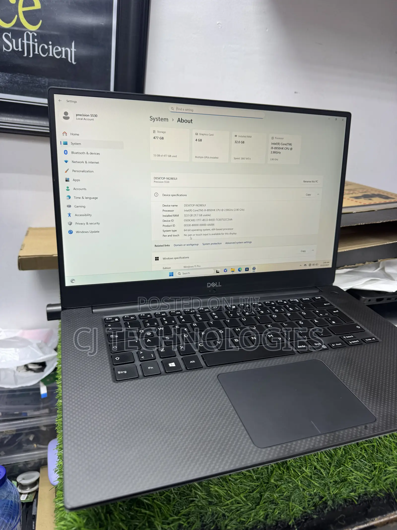 Laptop Dell Precision 5530 32GB Intel Core i9 SSD 512GB
