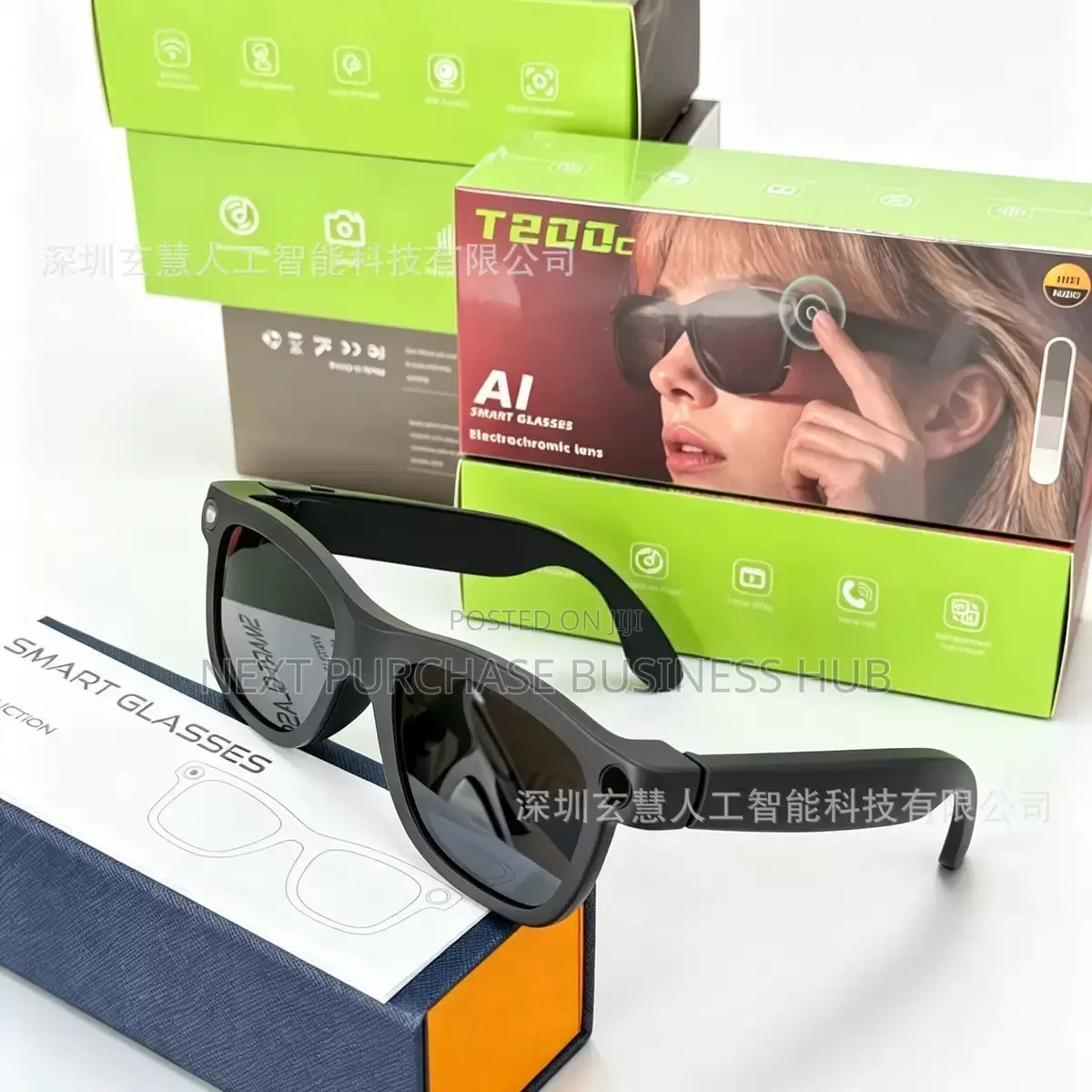 T200c Ai Smart Camera Glasses- Electrochromic Lens