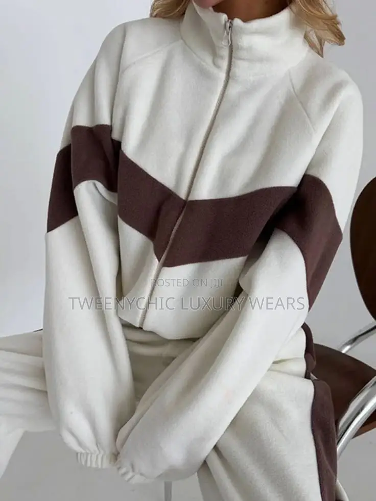 Women’s Burgundy 2-Piece Tracksuit Available in Different Colors
