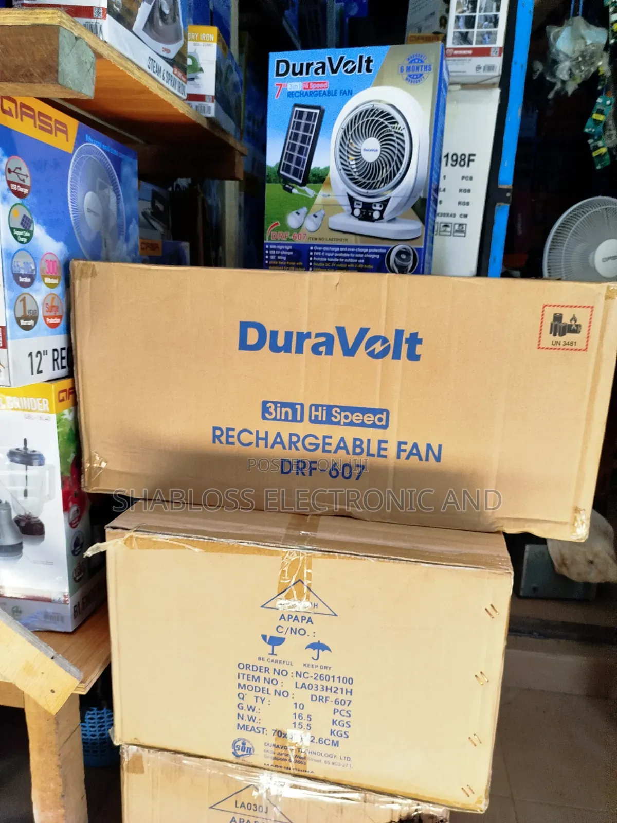 7" 3in1rechargeable Solar Fan Wholesale Nigeria