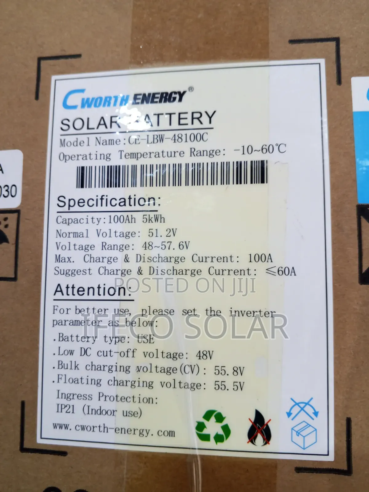 Cworth 5kwh Lithium Battery