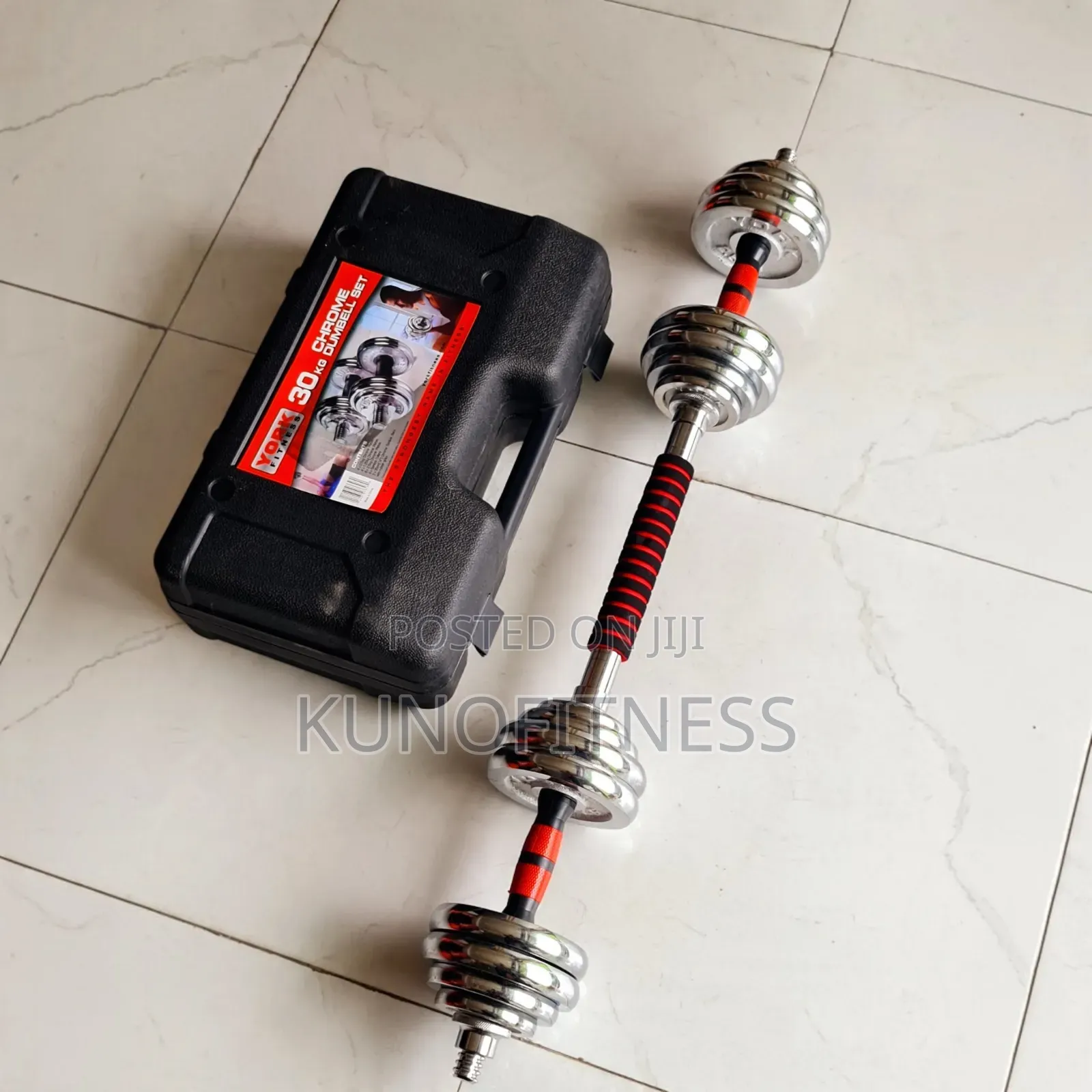30KG Adjustable Dumbbell Set With Connecting Rod, Barbell Converter