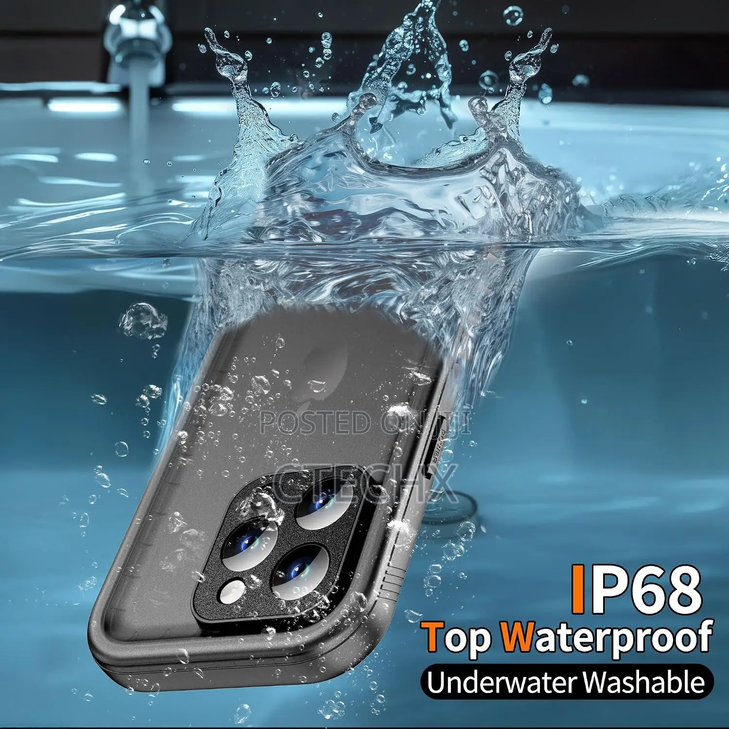 Full Waterproof 360 Military Case for iPhone 15 Pro Max