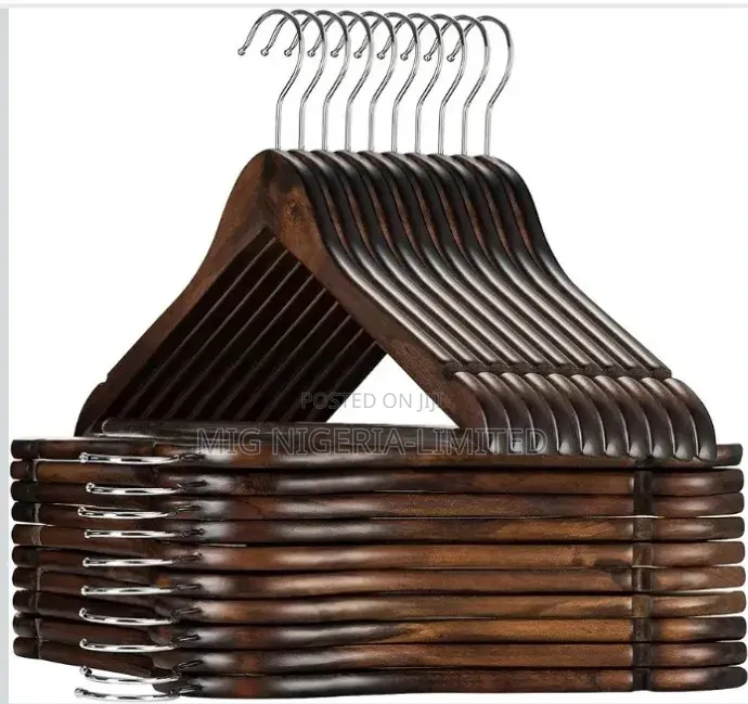 Wooden Dark Hangers,Solid Wood Shirt Hangers,Dress Coat Jacket Clothes