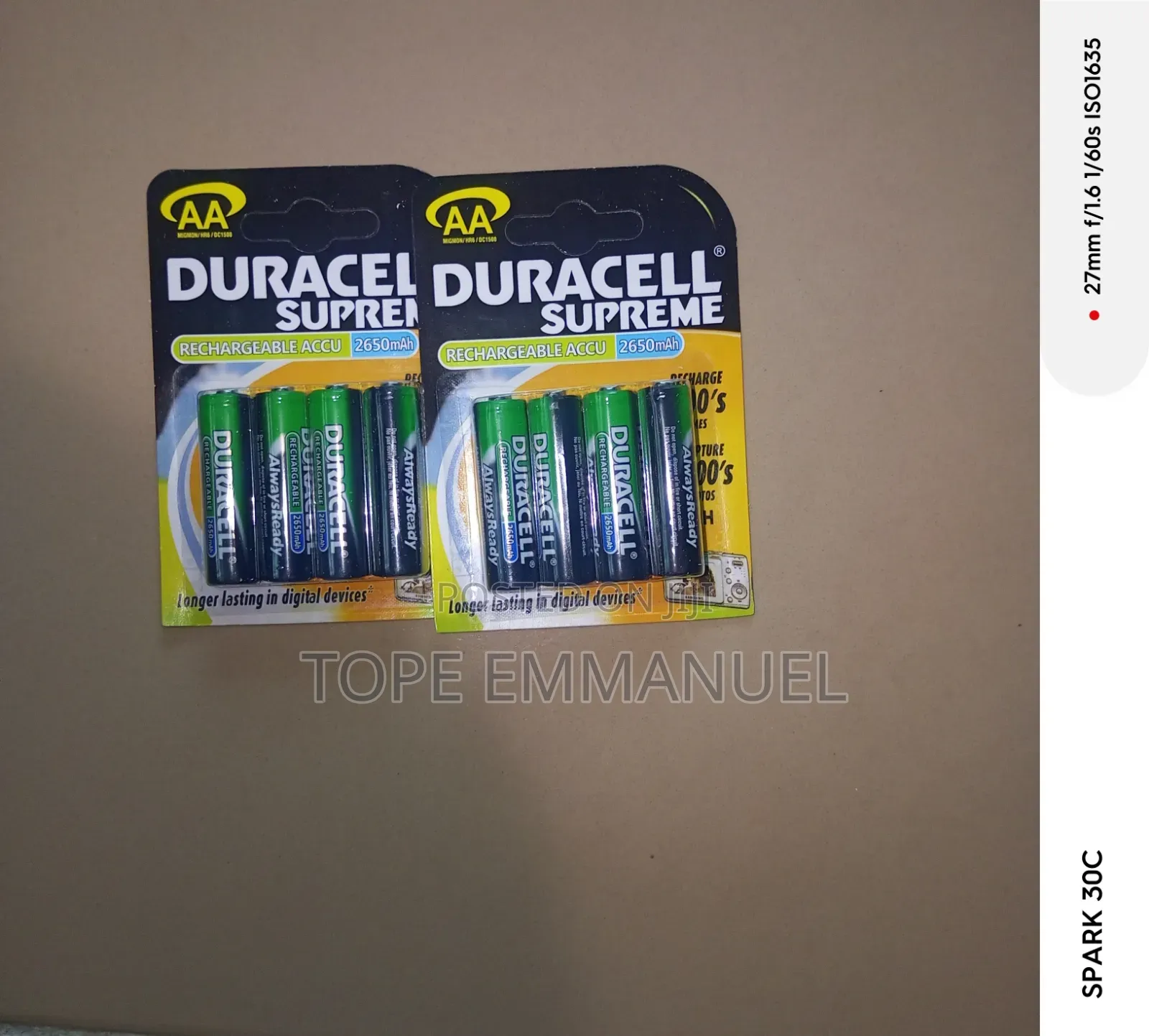 Duracell Supreme Rechargeable Batteries