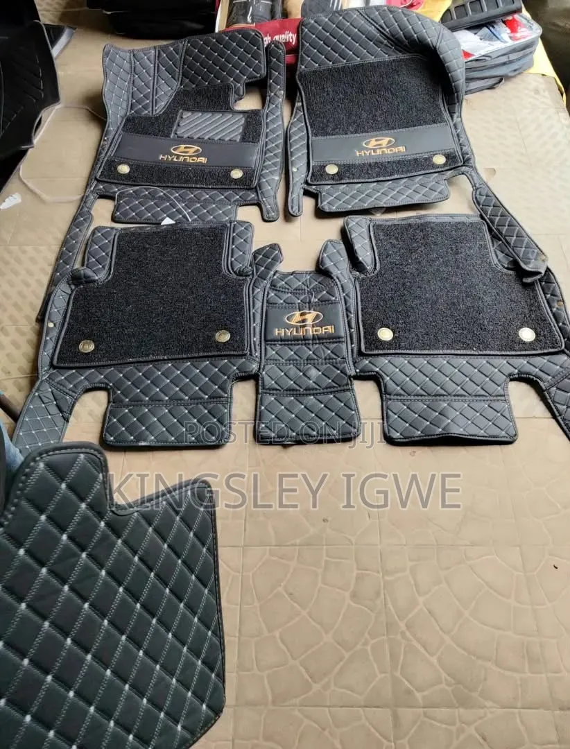 Double Layer Leather Floor Mat Hyundai Santa Fe