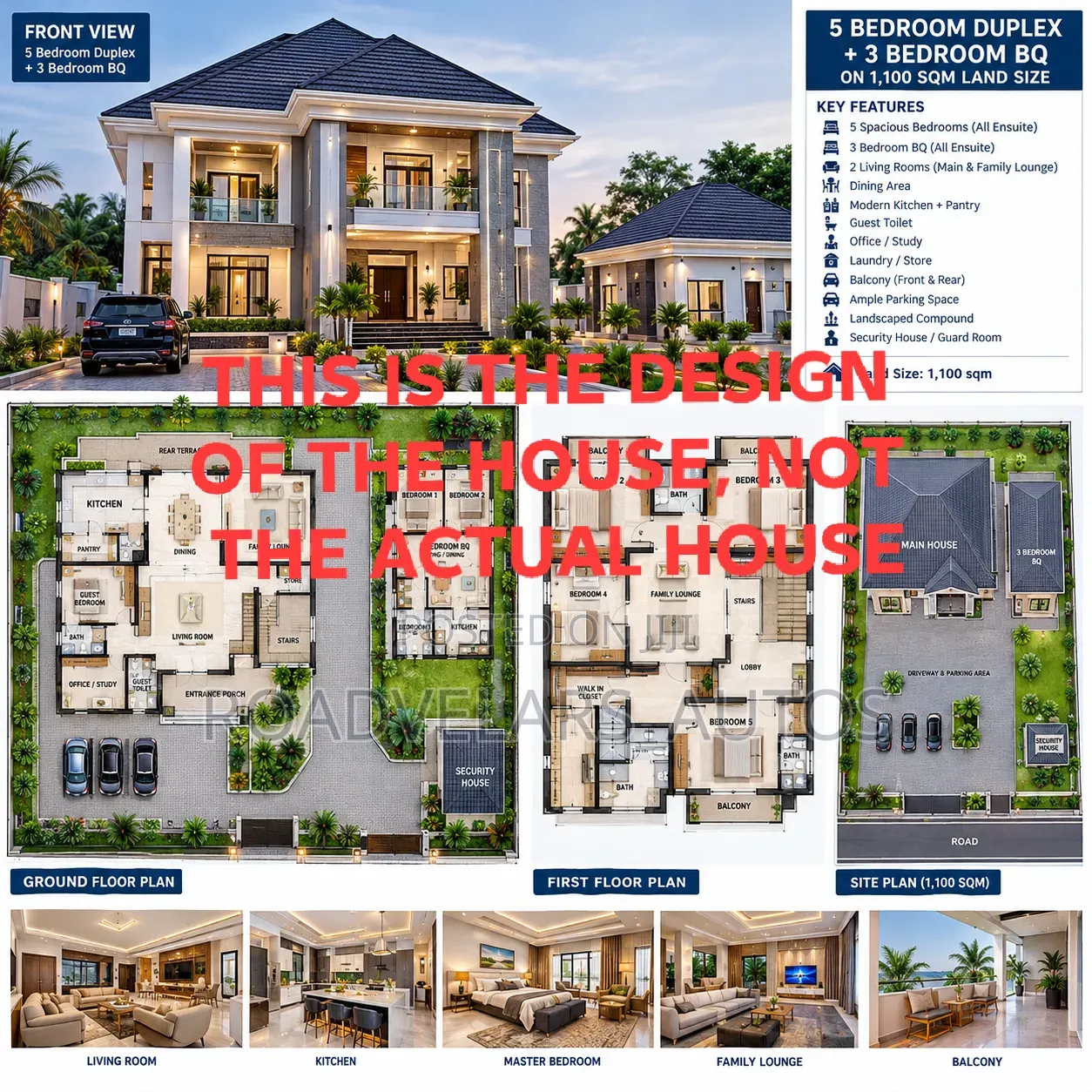 Maitama Main, 5 Bedroom Duplex With 3 Bedroom Bq