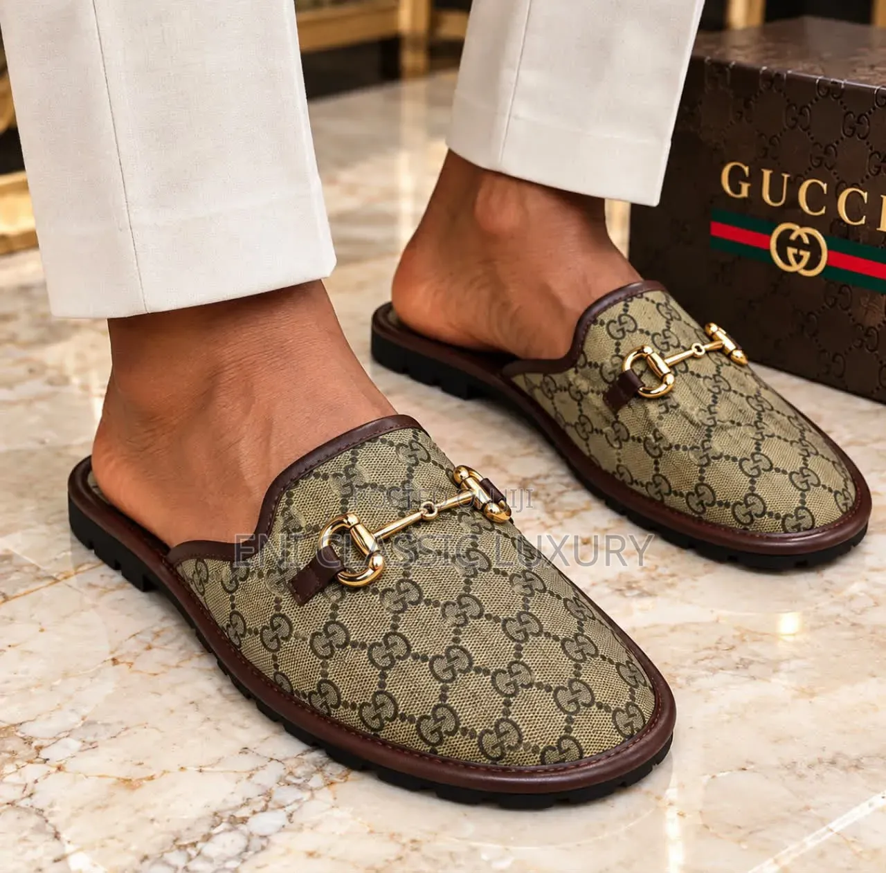 Good Quality Luxury Men's Half Shoes Gucci Best Quality Well Branded