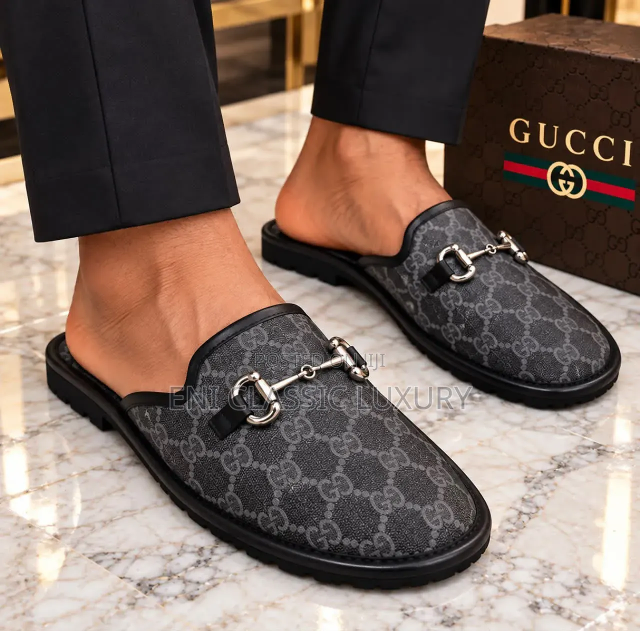 Good Quality Luxury Men's Half Shoes Gucci Best Quality Well Branded