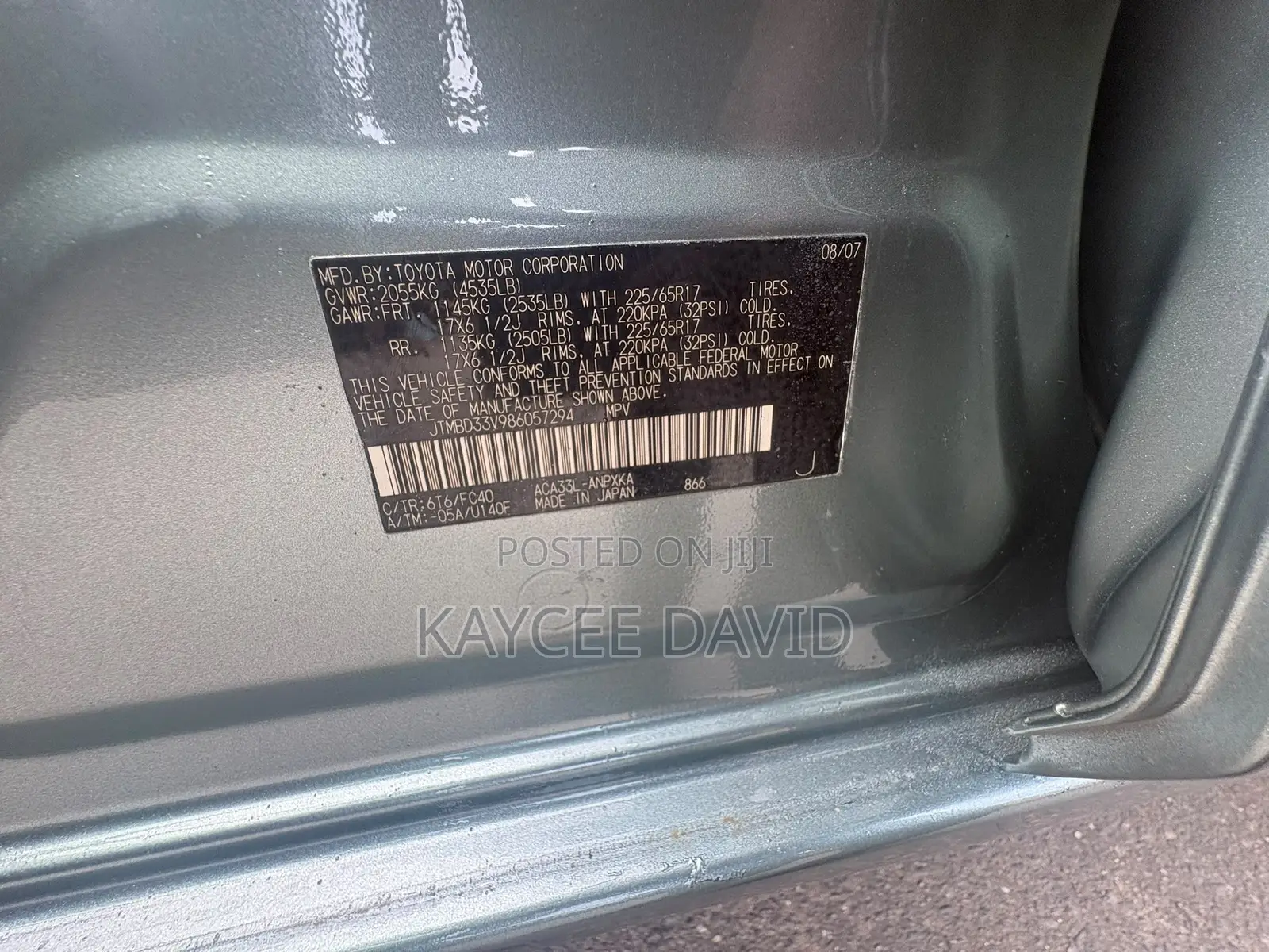Toyota RAV4 3.5 Sport 2008 Green
