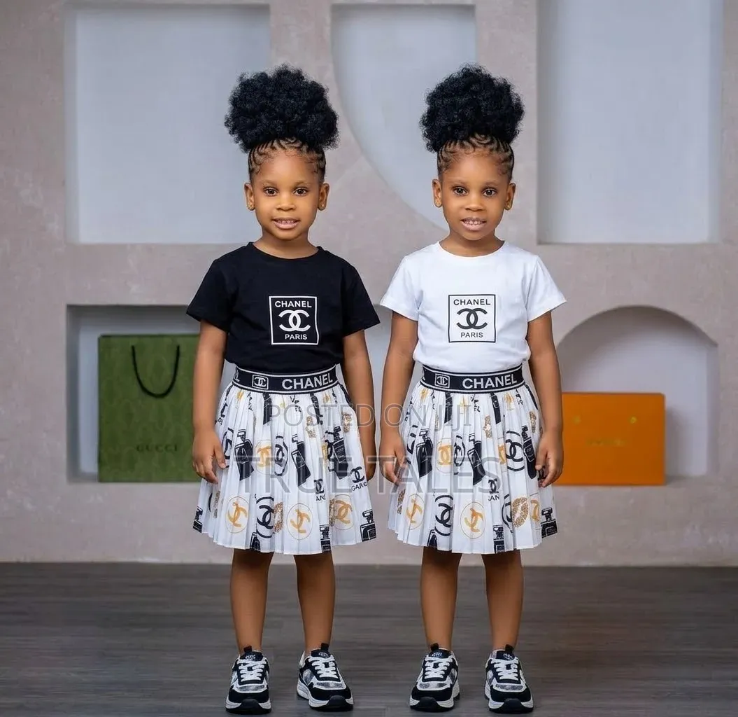 Girls Turkey Chanel Skirt and Blouse Sets Ages 2 to 12 Years