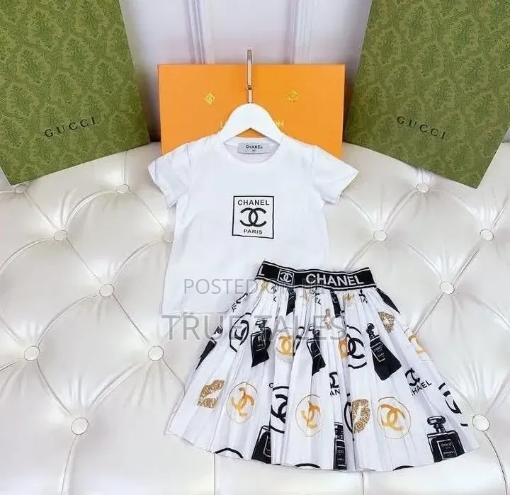 Girls Turkey Chanel Skirt and Blouse Sets Ages 2 to 12 Years