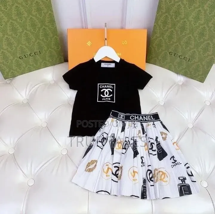 Girls Turkey Chanel Skirt and Blouse Sets Ages 2 to 12 Years