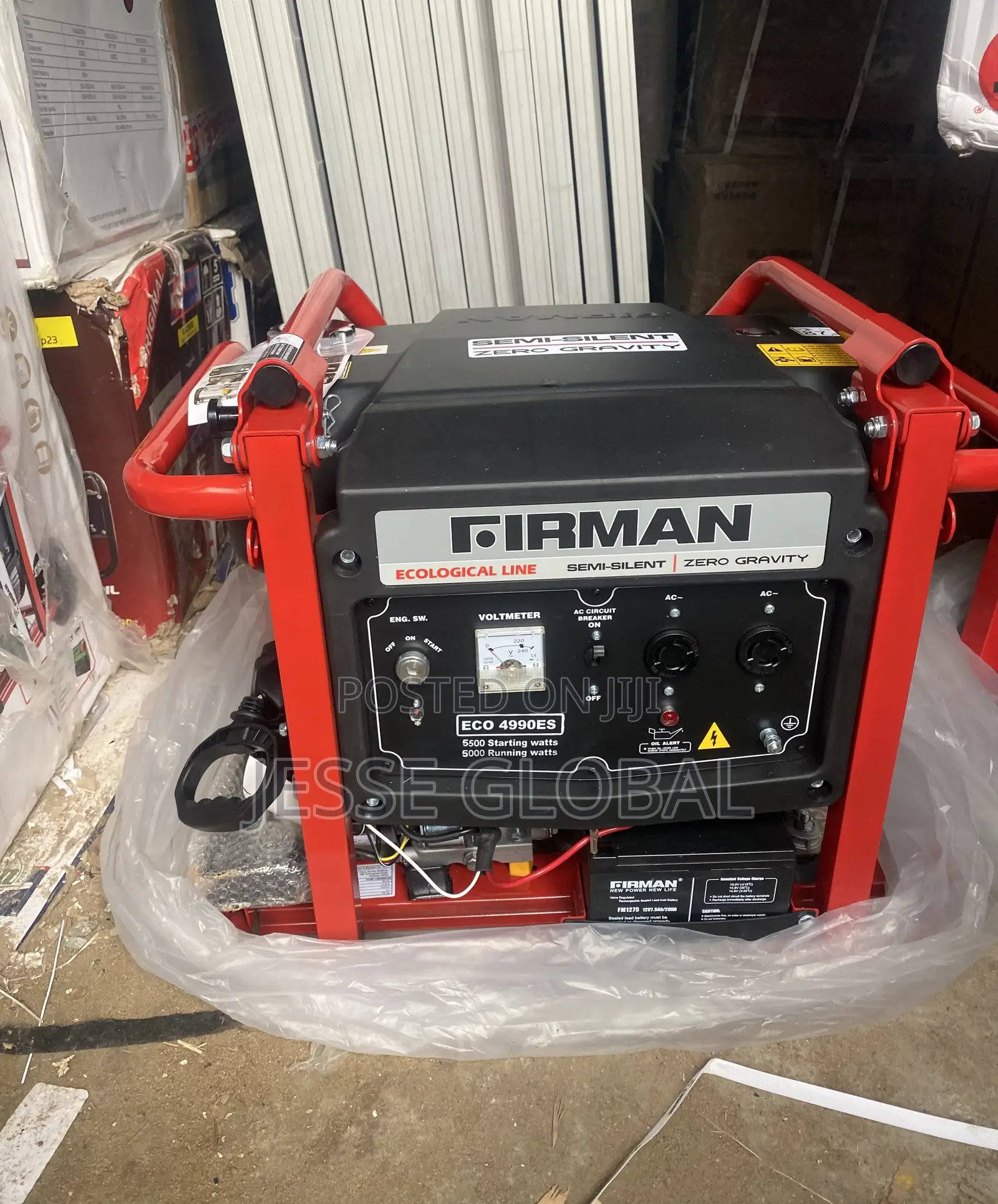 FIRMAN Key Start Generator With Tyres for Easy Movement
