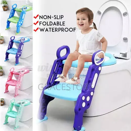Foldable Children Toilet/Potty Seat/Training Ladder Chair