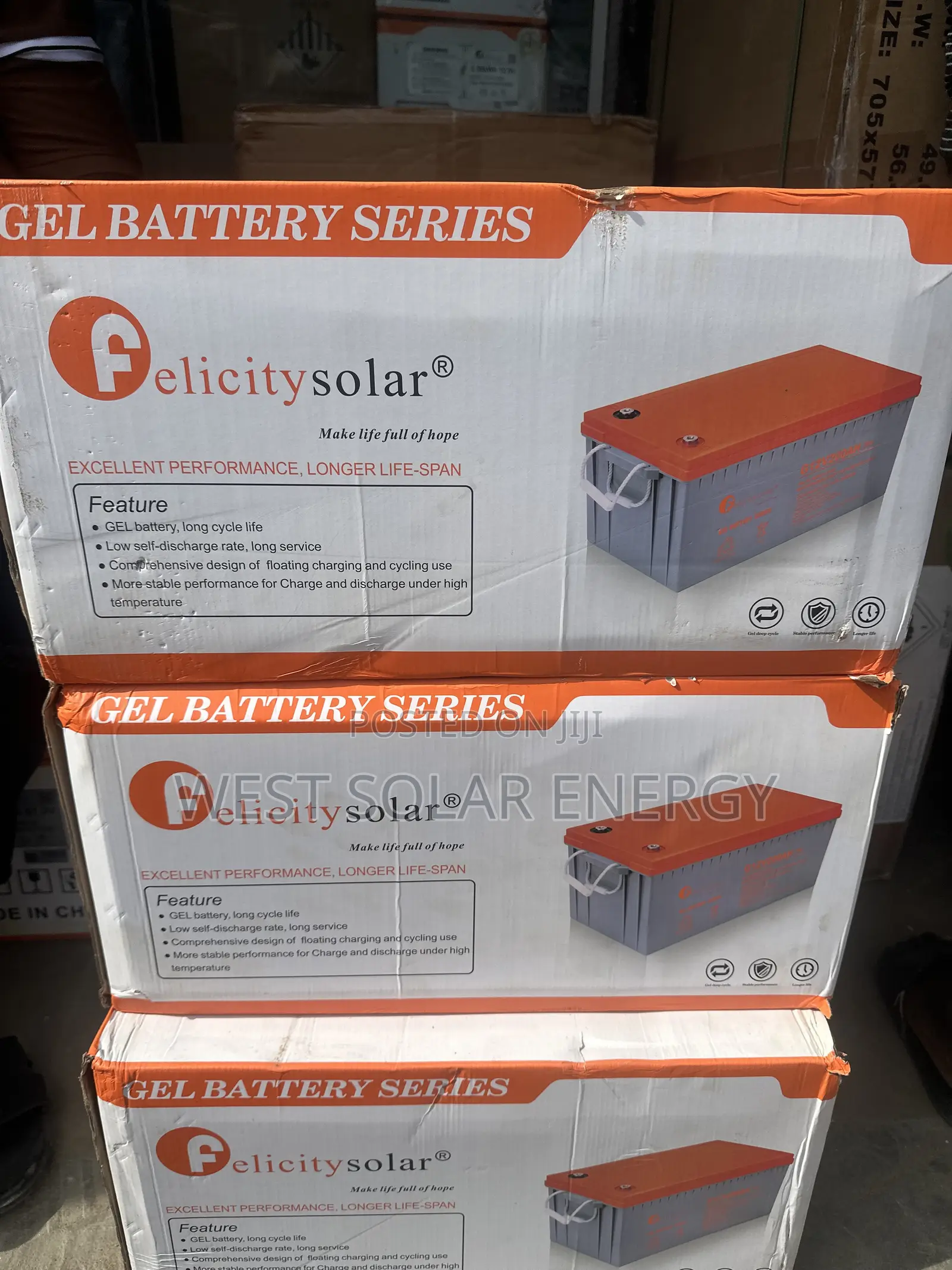 200Ah 12v Felicity Dry Cell Solar Battery