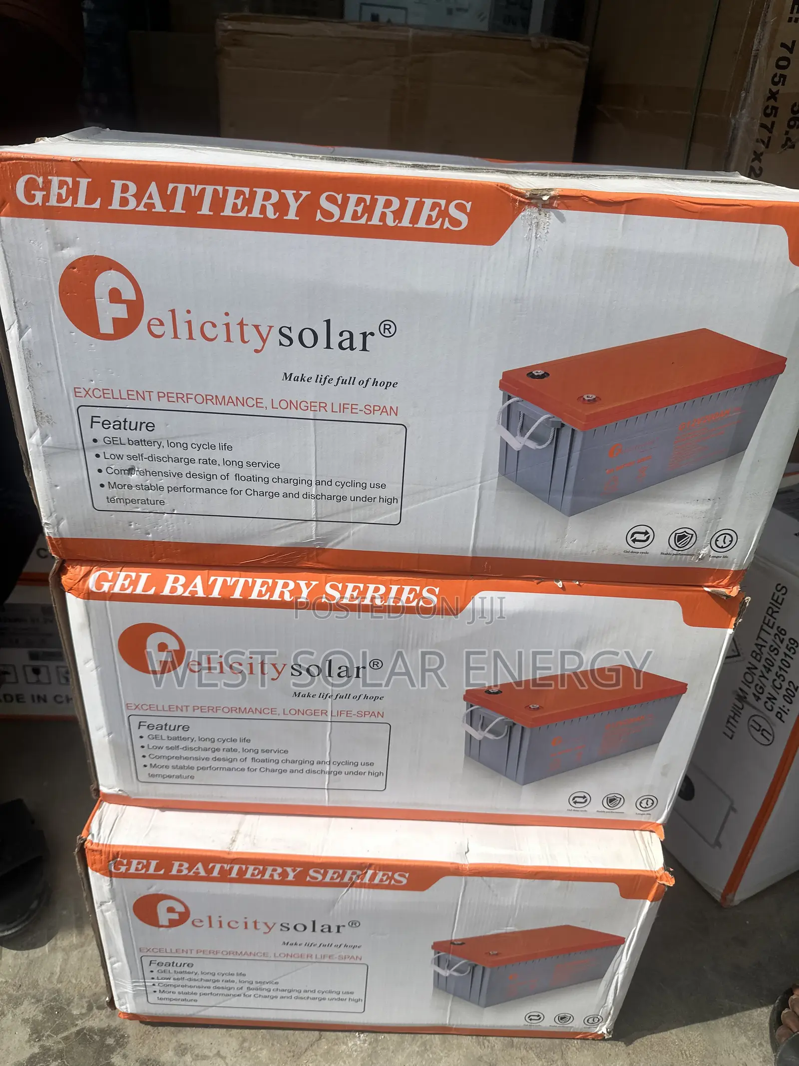 200Ah 12v Felicity Dry Cell Solar Battery