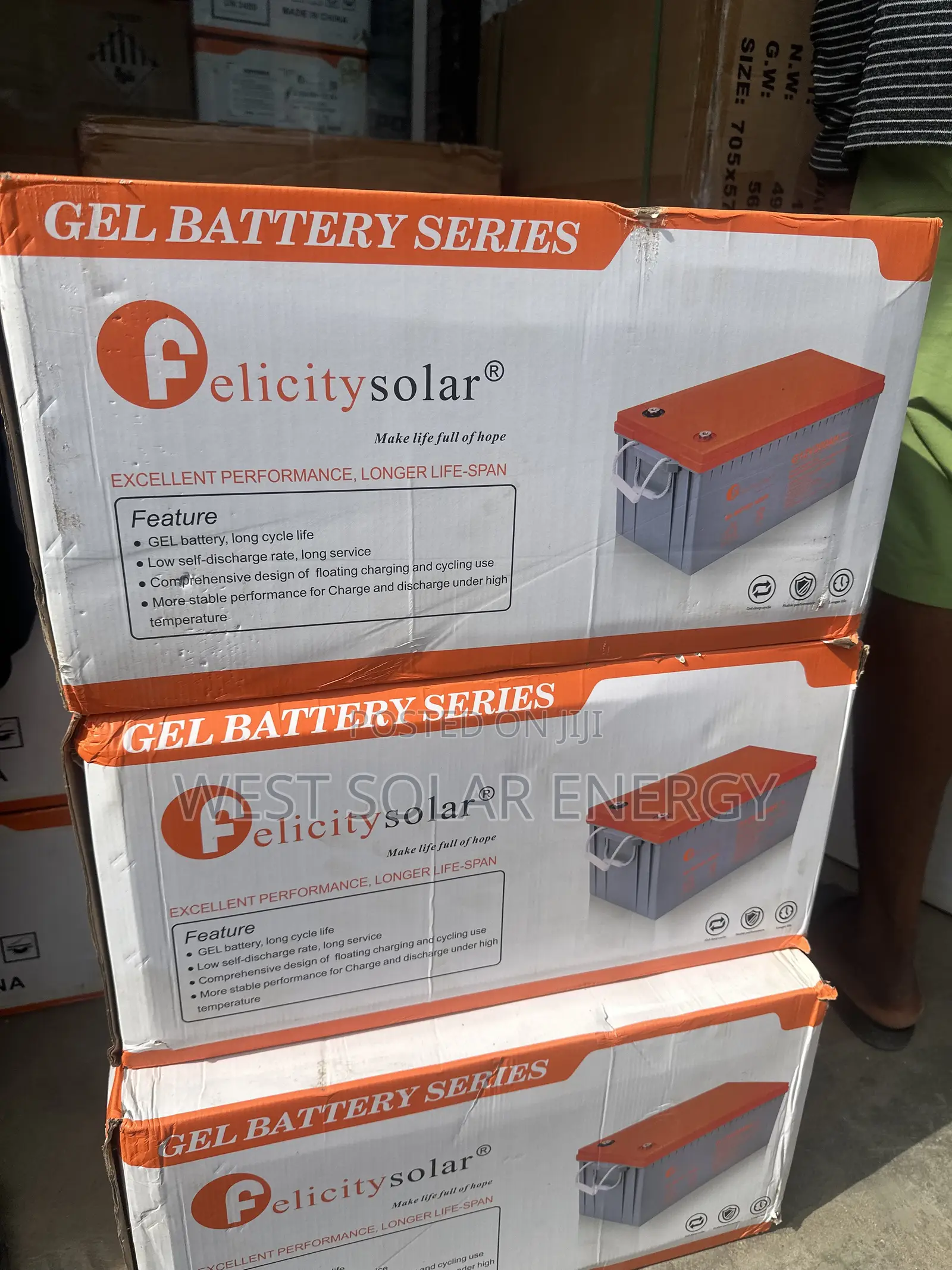 200Ah 12V Felicity Dry Cell Solar Battery
