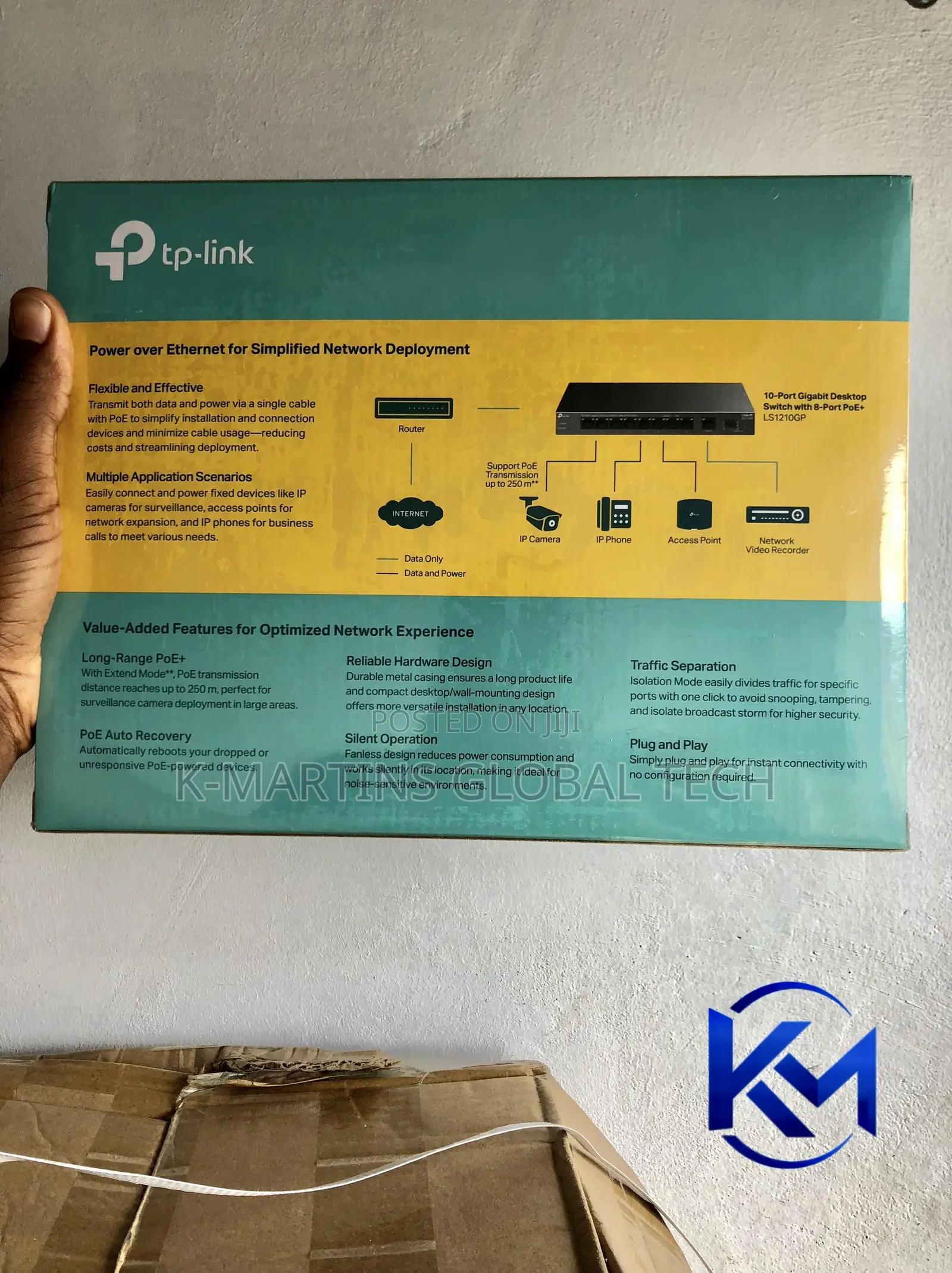 TP-Link LS1210GP 10 Port Gigabit PoE+ Network Switch