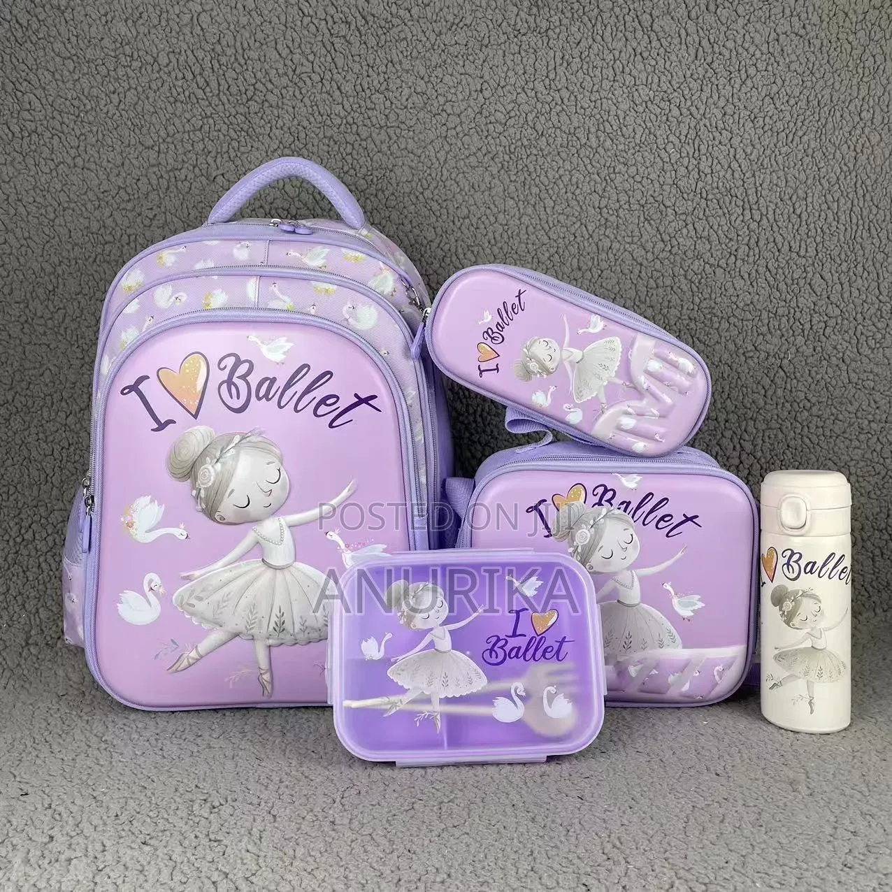 Beautiful Girls School Bag 5-in-1 Set