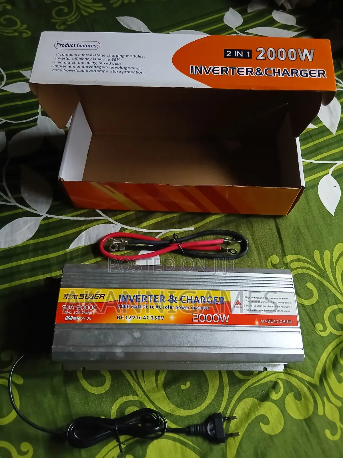 Sachet 2000W 12V Inverter With Charger, Used for 1 Months And 2 Weeks