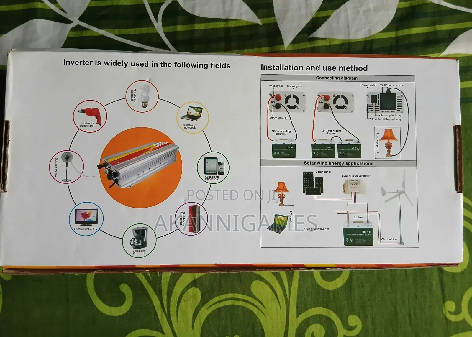 Sachet 2000W 12V Inverter With Charger, Used for 1 Months And 2 Weeks