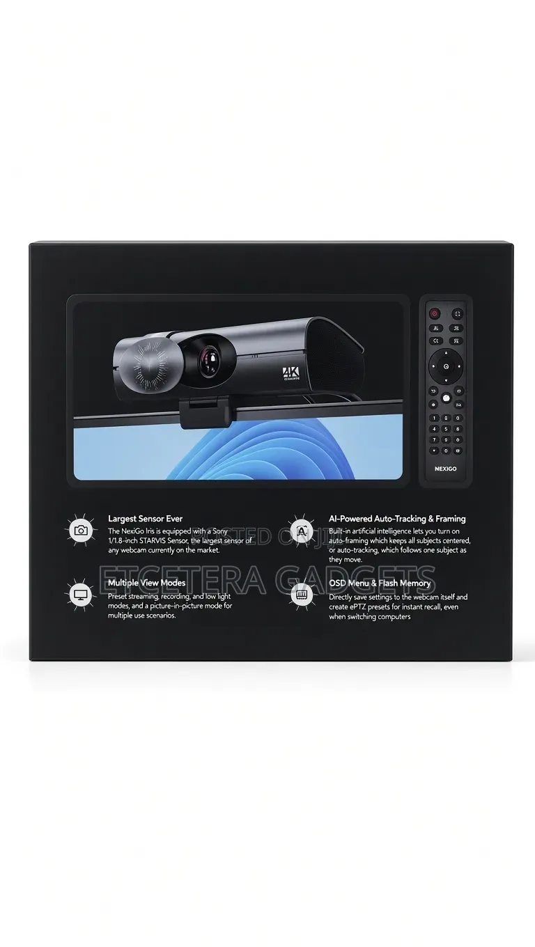 Nexigo Iris Ai Webcam – Ultra Hd Autofocus Camera