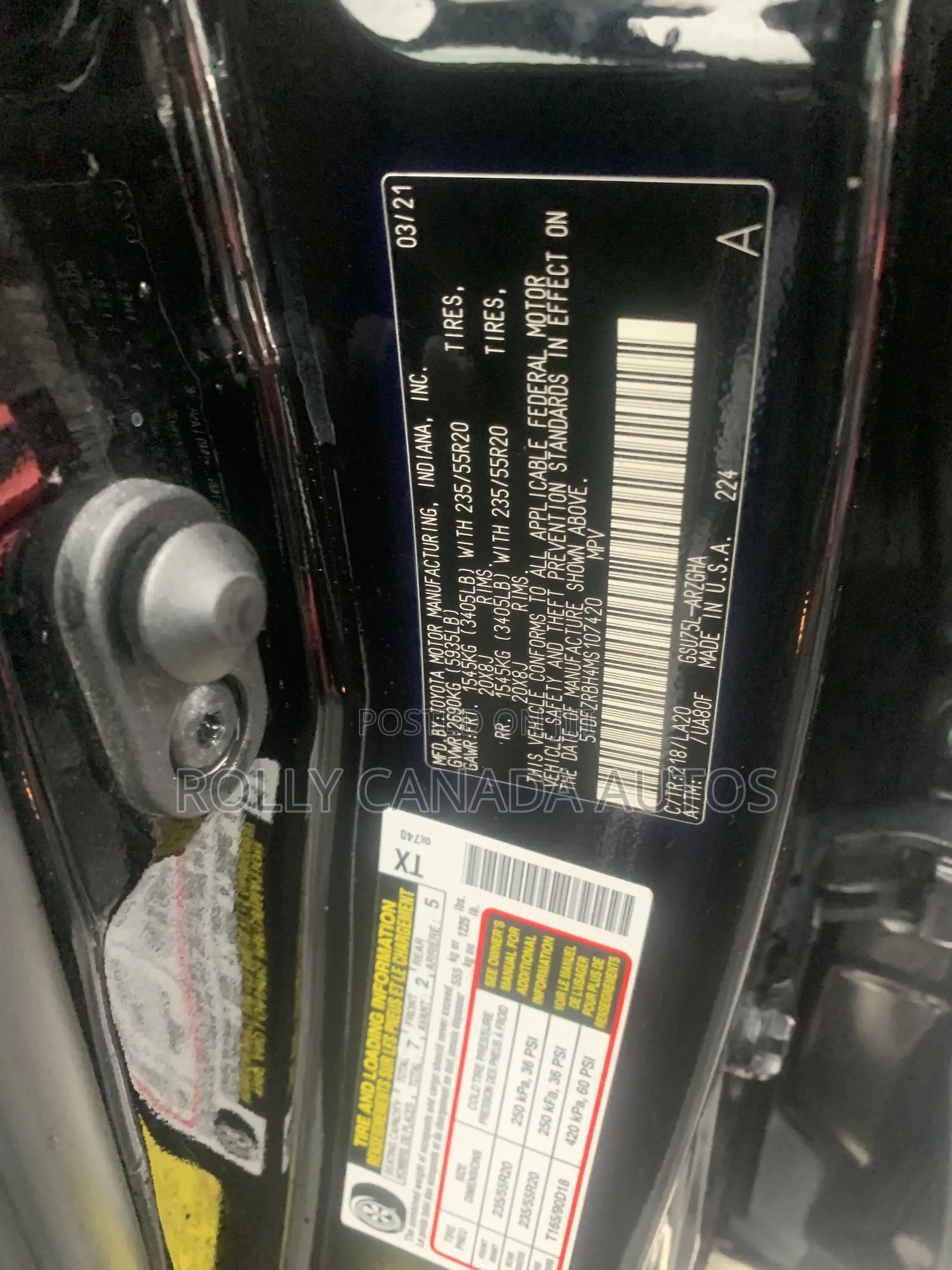 Toyota Highlander Platinum 2021 Black
